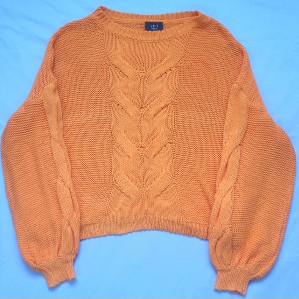 Vici oversized orange knit sweater